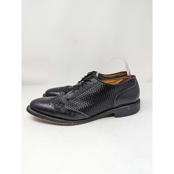 Allen Edmonds Hampstead Black Woven Leather Wing Tip Oxford Shoes main image 4